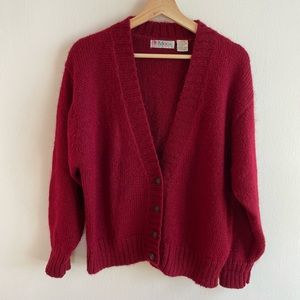 Vintage 80s Wool Mohair Cardigan